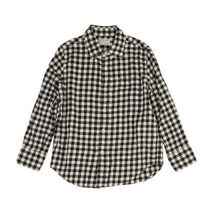 White Check Flannel Button Down