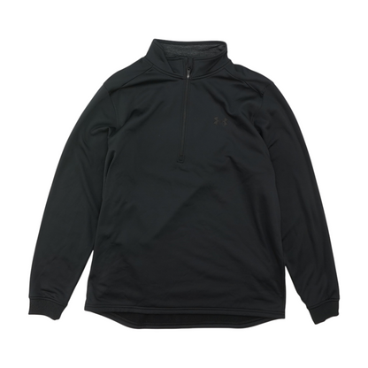 Black Solid 1/4 Zip Pullover