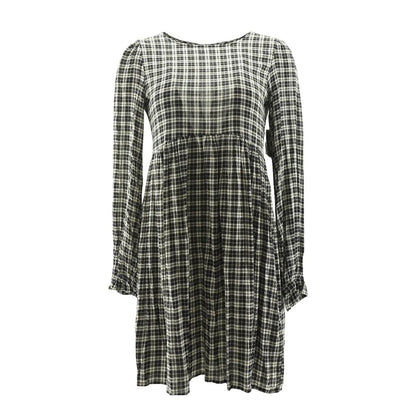 Black Plaid Mini Dress