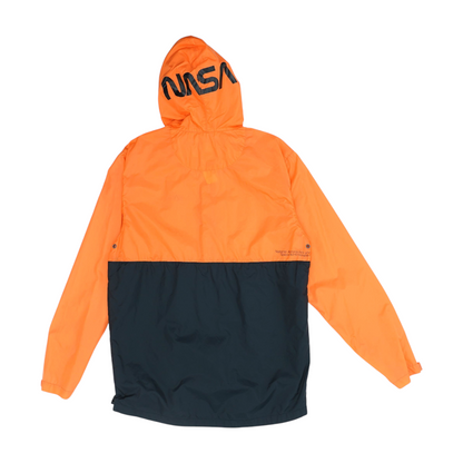 Orange Color Block 1/4 Zip Pullover