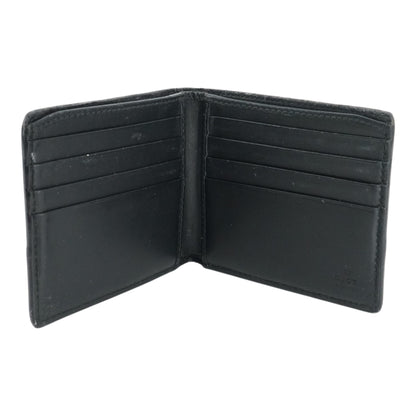 Black Guccissima Leather Bifold Wallet
