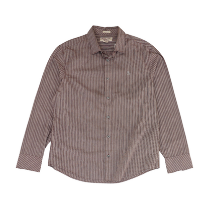 Red Striped Long Sleeve Button Down