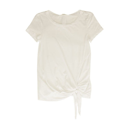White Solid Crewneck T-Shirt