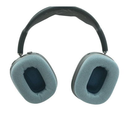 Space Gray AirPods Max (Lightning) with Blue Earpads