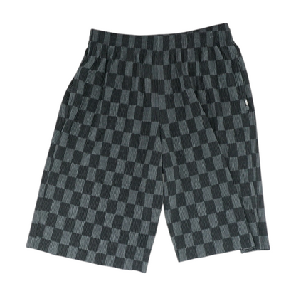 Gray Check Active Shorts