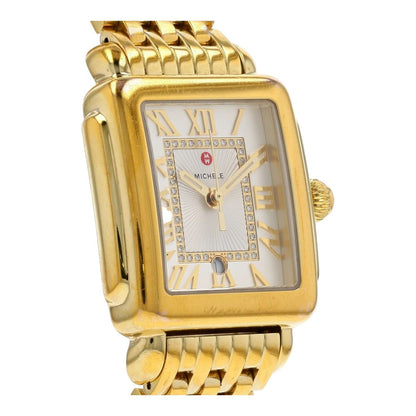 Women's Deco Madison Mid 18K Gold Plated Stainless Steel Diamond Dial Watch