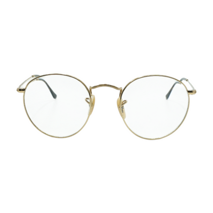 Gold Round Metal Round Prescription Eyewear