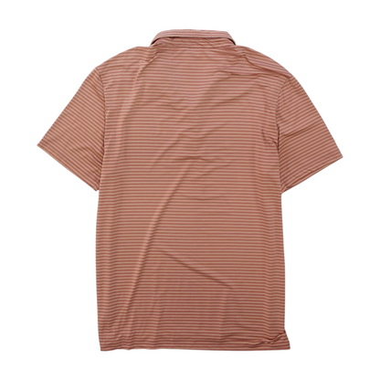 Pink Striped Short Sleeve Polo