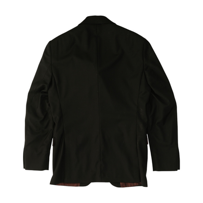 Black Solid Suit Jacket