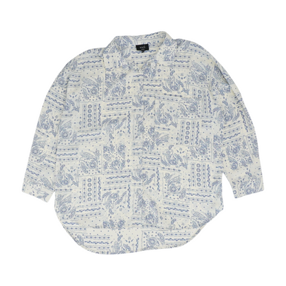 Ivory Paisley Long Sleeve Button Down