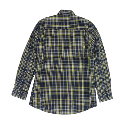 Navy Plaid Long Sleeve Button Down