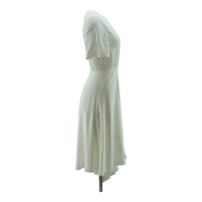 White Solid Maxi Dress