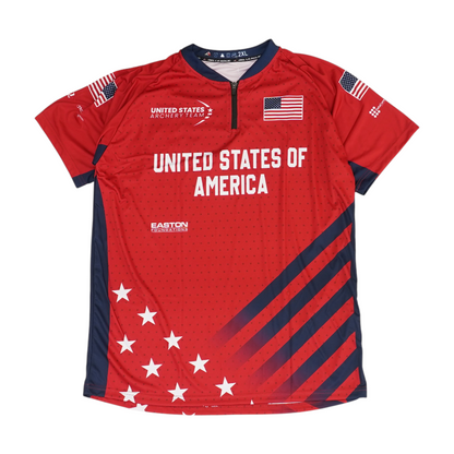 Men's Red USA Short Sleeve Jersey