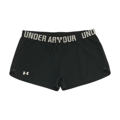 Black Solid Active Shorts
