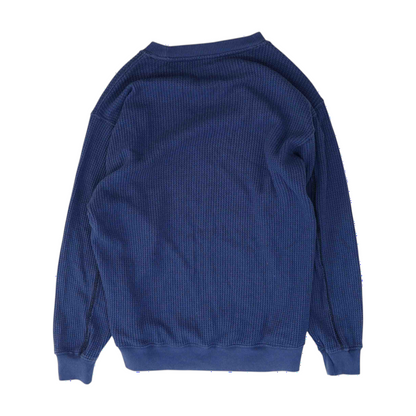 Blue Solid Sweatshirt Pullover