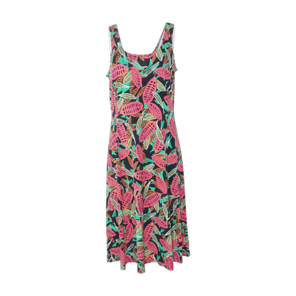 Black Floral Midi Dress
