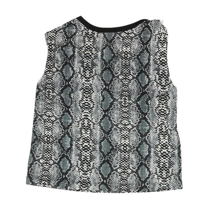 Black Animal Sleeveless Blouse