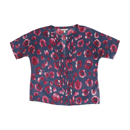 Navy Abstract Blouse