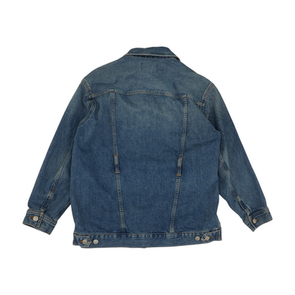Blue Solid Denim Jacket