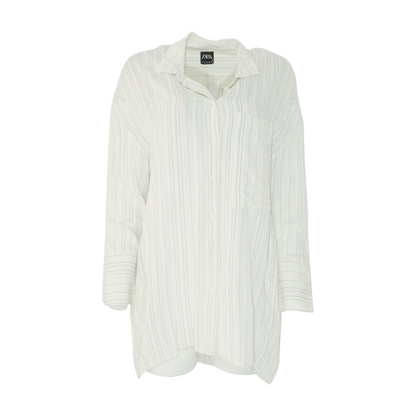 Ivory Striped Mini Dress
