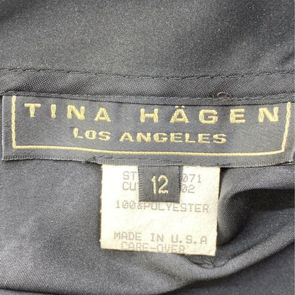 Vintage Black Solid Dress Pants