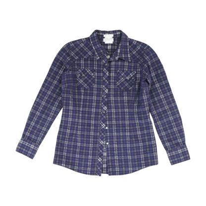 Navy Plaid Button Down