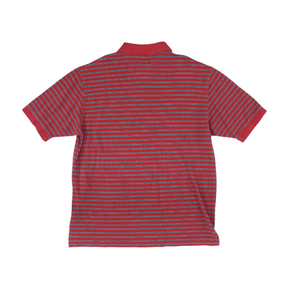 Red Striped Short Sleeve Polo