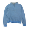 Blue Solid 1/4 Zip Pullover