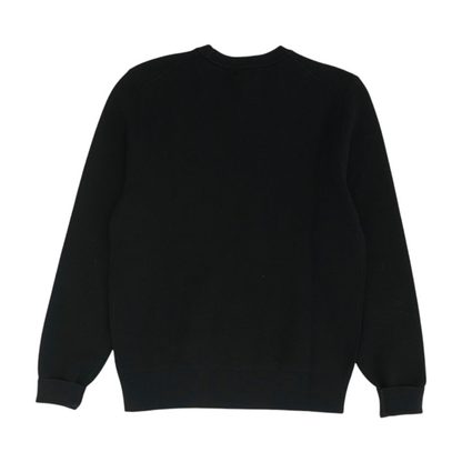 Black Solid Pullover Sweater