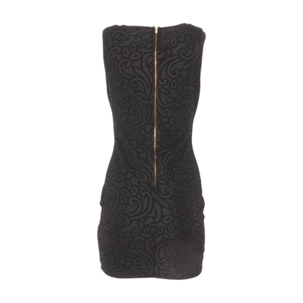 Black Print Mini Dress