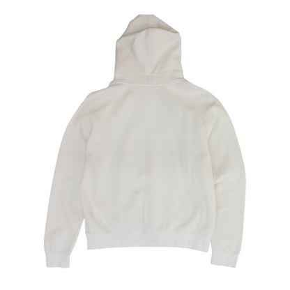 White Solid Hoodie Pullover