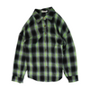 Green Plaid Flannel Button Down
