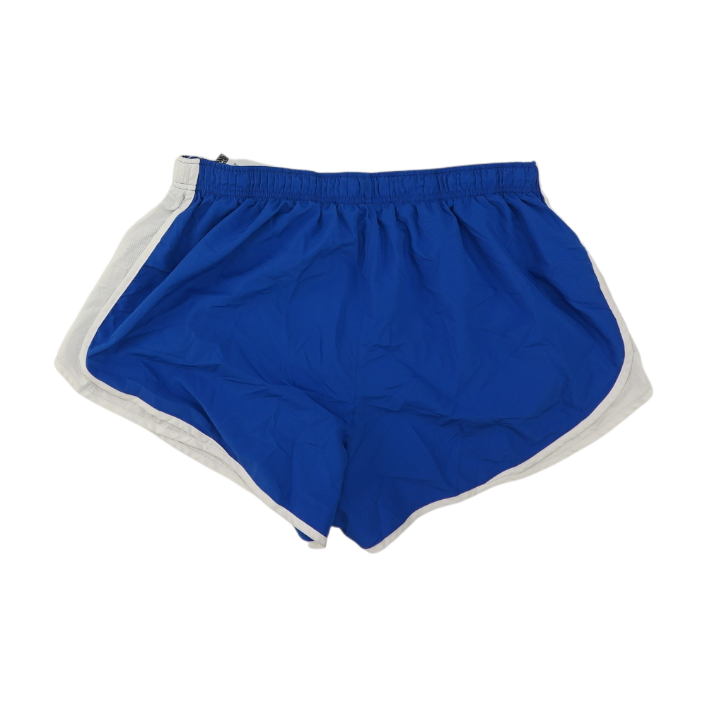 Blue Plus Size Solid Active Shorts