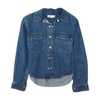 Blue Solid Denim Jacket