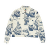 Ivory Graphic Denim Jacket