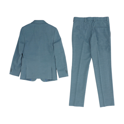 Gray Solid 2pc Suit