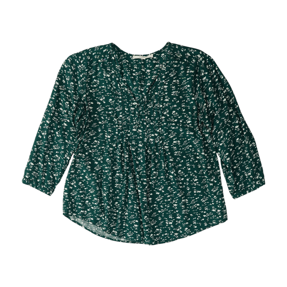 Green Floral Blouse