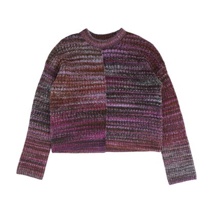 Pink Striped Pullover Sweater