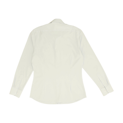 Blue Solid Long Sleeve Button Down