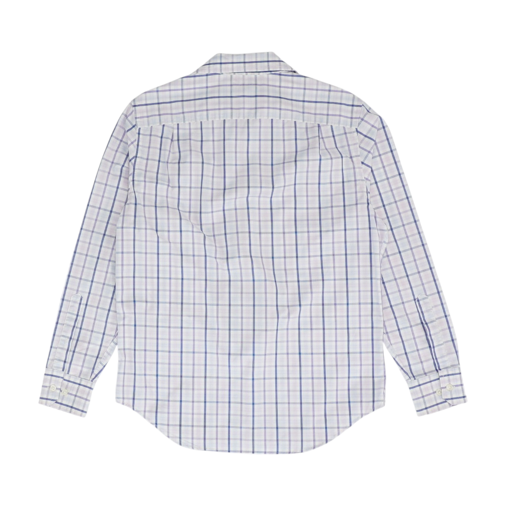 White Check Long Sleeve Button Down