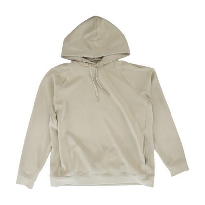 Beige Solid Hoodie Pullover