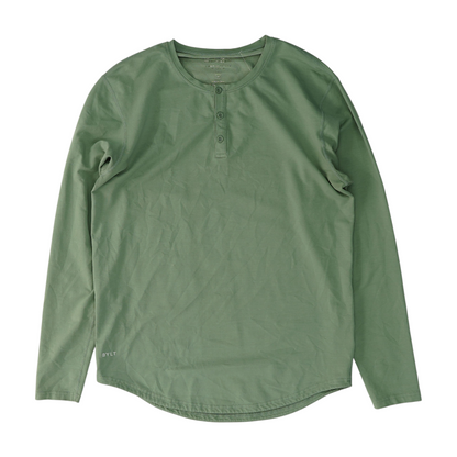 Green Solid Henley T-Shirt