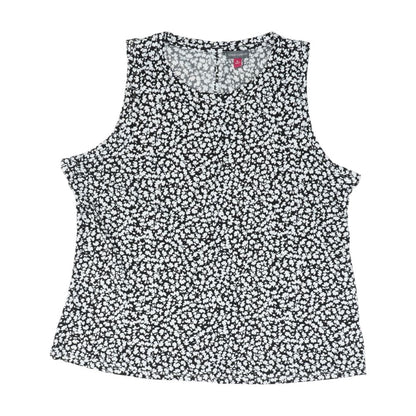 Black Floral Sleeveless Blouse