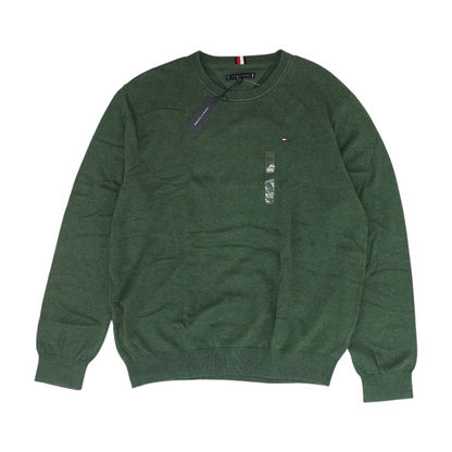Green Solid Pullover Sweater