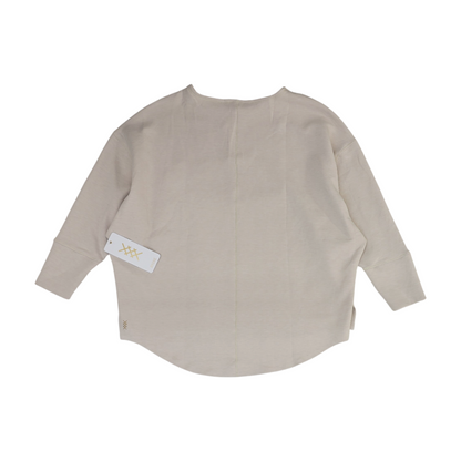 Beige Solid Sweatshirt Pullover