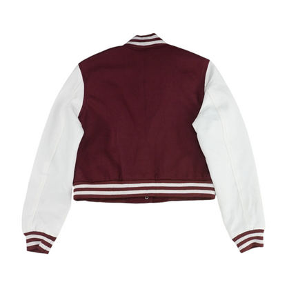 Burgundy Color Block Jacket