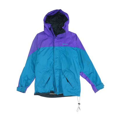 Purple Color Block Rain Jacket