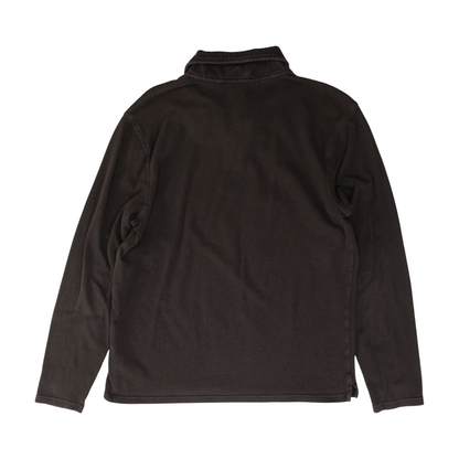 Brown Solid Long Sleeve Polo