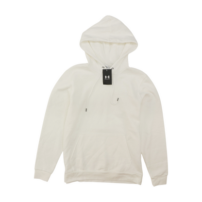 White Solid Hoodie Pullover
