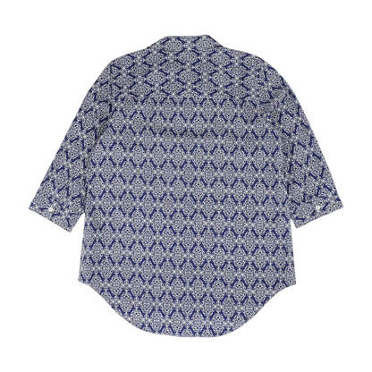 Blue Print Button Down
